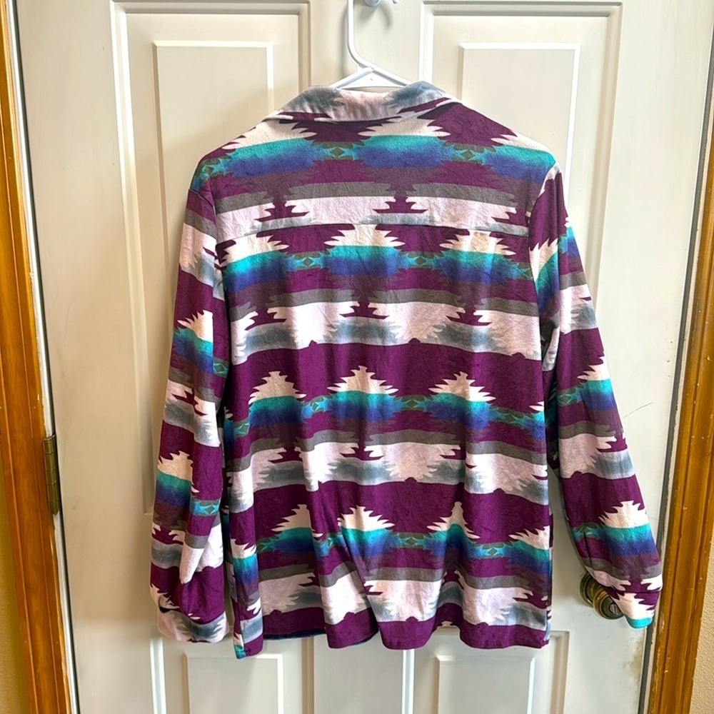 Misslook Multicolor Patterned Button-Up Shirt Siz… - image 2